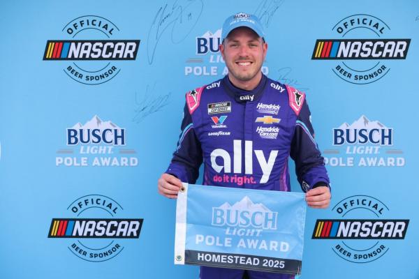 Alex Bowman wins the pole for Cup race at Miami