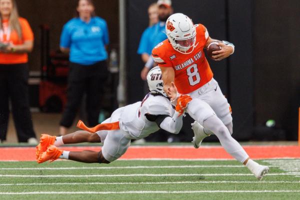 Reports: Oklahoma State QB Hauss Hejny out with broken foot